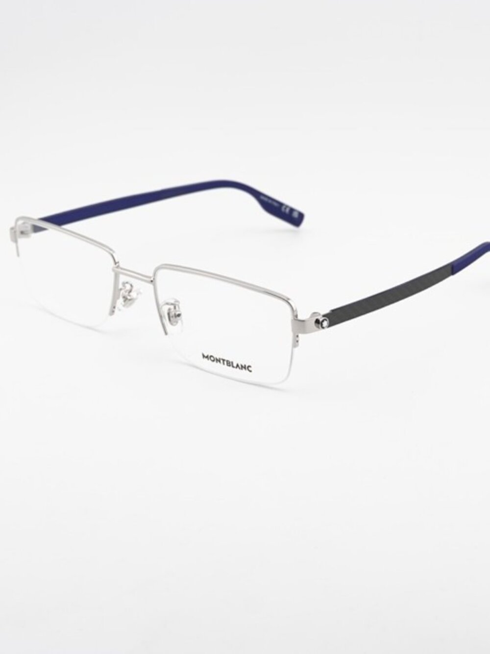 Montblanc MB0188O 005 Eyeglasses Silver 57mm Rectangle Frame